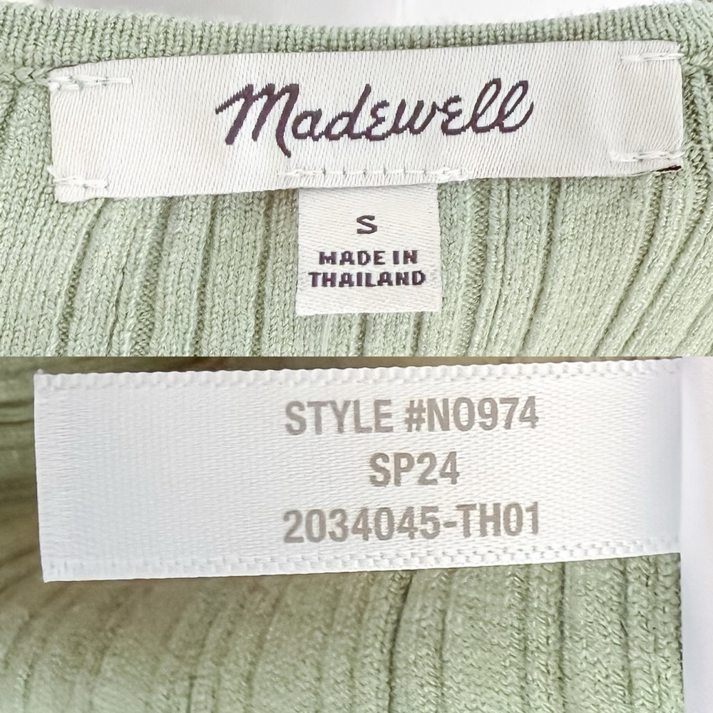 Madewell The Signature Knit Scoopneck Sweater Tank in Pistachio Green Women’s S - Picture 10 of 11